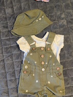Nannette Baby Olive Green Outfit